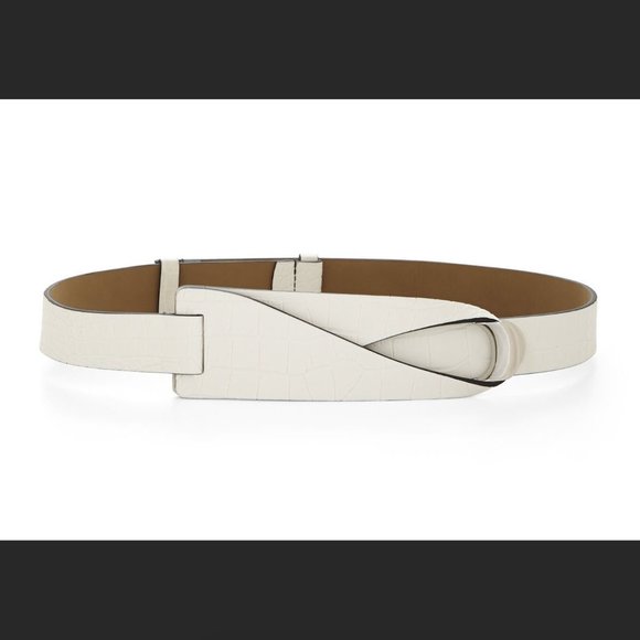 BCBGMaxAzria loop-front belt white - Picture 2 of 7